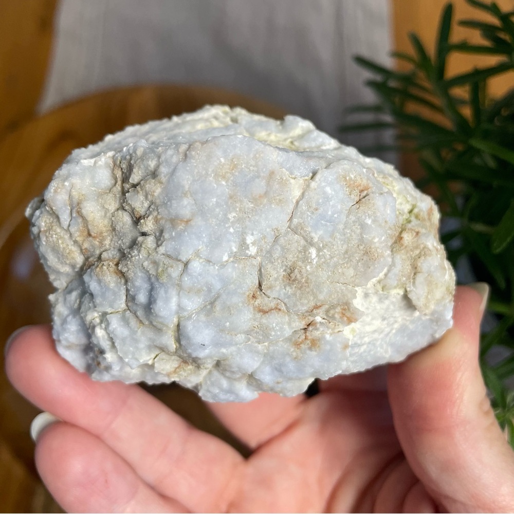 Angelite Natural Stone Accent Piece. Natural raw angelite